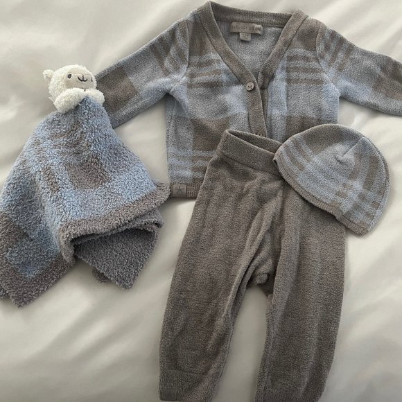 Barefoot Dreams Sweater & Pants with Hat & Lovey